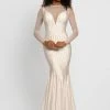 Discontinued Johnathan Kanye 2253 High Sheer Neckline Prom Dress With Long Sleeves Pageant Gown 2 Discontinued Johnathan Kanye 2253 High Sheer Neckline Prom Dress With Long Sleeves Pageant Gown