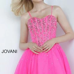 Corset Dresses Jovani Kids K62533 Short Girls Fit Flare Party Dress Cocktail Corset Beaded Pageant