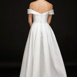 In Stock Ballgown Dresses Nina Canacci B1901 Size 6 Off The Shoulder A Line Prom Dress Wedding Gown