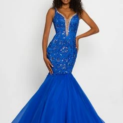 Johnathan Kayne 2229 Embellished Lace Mermaid Prom Dress Pageant Gown Mermaid Dresses