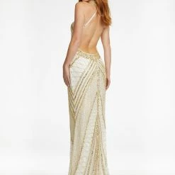 Ashleylauren Ashley Lauren 11177 Halter Beaded Gown With Center Slit And Halter Neckline 19 Ashleylauren Ashley Lauren 11177 Halter Beaded Gown With Center Slit And Halter Neckline
