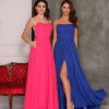 Dave & Johnny 10273 Long Maxi Slit Backless Prom Dress Corset Chiffon Gown 1 Dave & Johnny 10273 Long Maxi Slit Backless Prom Dress Corset Chiffon Gown