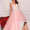 Ballgown Dresses Dave & Johnny 10246 Long Lace A Line Ballgown Prom Dress Bridal Gown