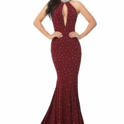 In Stock Mermaid Dresses Johnathan Kayne 8235 Size 4 Embellished Glitter Mermaid Crystal Choker Prom Dress Pageant Gown