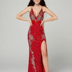 In Stock Primavera Couture 3211 Size 6 Sequin Prom Dress Pageant Gown Evening Formal Wear Side Slit Backless Dresses 72 In Stock Primavera Couture 3211 Size 6 Sequin Prom Dress Pageant Gown Evening Formal Wear Side Slit Backless Dresses