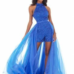 In Stock Ashley Lauren 1740 Size 2, 10 Long Organza Overskirt Wire Hem Pageant Prom Layers