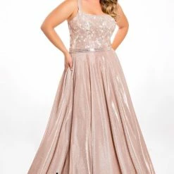 In Stock Tease Prom 2007 Size 16 Straight Embroidered Neckline A Line Prom Dress Evening Gown Long Sleeve Dresses