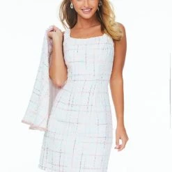 Ashleylauren Ashley Lauren 4430 Tweed Cocktail Dress With Separate Cape