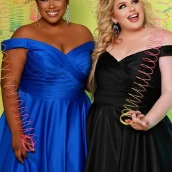 Sydney's Closet SC7321 Plus Sized Prom Dress Off The Shoulder A Line SC 7321 13 Sydney's Closet SC7321 Plus Sized Prom Dress Off The Shoulder A Line SC 7321