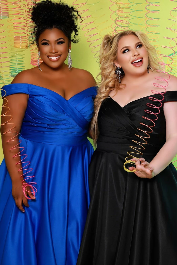 Sydney's Closet SC7321 Plus Sized Prom Dress Off The Shoulder A Line SC 7321 6 Sydney's Closet SC7321 Plus Sized Prom Dress Off The Shoulder A Line SC 7321