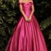In Stock CD 822 Size 2 Fuchsia Ballgown Off The Shoulder Formal Pageant Dress Prom Gown 1 In Stock CD 822 Size 2 Fuchsia Ballgown Off The Shoulder Formal Pageant Dress Prom Gown