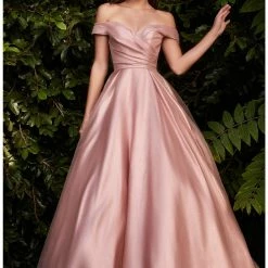 In Stock CD 823 Size 4 Long Shimmer Off The Shoulder Ballgown Formal Dress Cinderella Gown