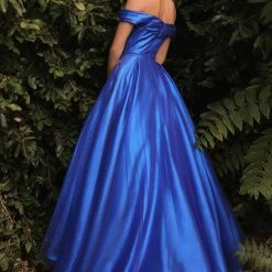 In Stock CD 823 Size 4 Long Shimmer Off The Shoulder Ballgown Formal Dress Cinderella Gown