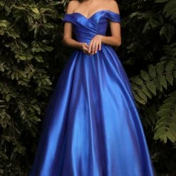 In Stock CD 823 Size 4 Long Shimmer Off The Shoulder Ballgown Formal Dress Cinderella Gown