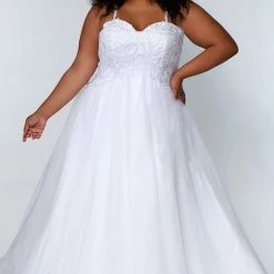 In Stock Sydney's Closet SC7328 Size 18 Black Prom Dress Glitter Ball Gown Lace Top Tulle Long Skirt SC 7328