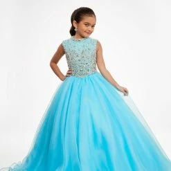 Ballgown Dresses Ashley Lauren Kids 8072 Long High Neck Beaded Bodice A Line Pageant Dress 21 Ballgown Dresses Ashley Lauren Kids 8072 Long High Neck Beaded Bodice A Line Pageant Dress