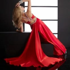 In Stock Jasz Couture Satin Prom Dress 4575 Purple Size 4 Pageant Gown Evening Backless Dresses