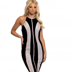 In Stock Johnathan Kayne 2268 Glitter High Neckline Mermaid Prom Dress Pageant Gown Size 6