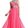 In Stock Johnathan Kayne 596 Size 8 Crystal Pageant Gown Neon Pink Prom Dress