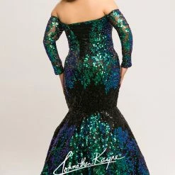 Johnathan Kayne For Sydneys Closet JK2010 Prom Dress Sequin Mermaid Long Sleeve JK 2010 Mermaid Dresses