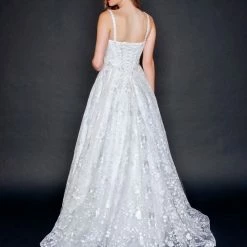 In Stock Nina Canacci 3182 Long Ballgown Prom Dress Wedding Gown Size 10 Ivory