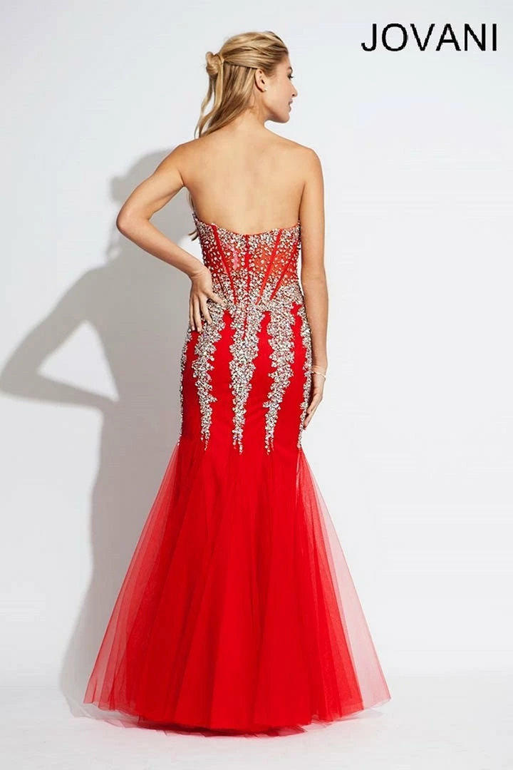 Jovani 5908 Sheer Corset Mermaid Prom Dress Pageant Sexy Embellished Formal Gown 20 Jovani 5908 Sheer Corset Mermaid Prom Dress Pageant Sexy Embellished Formal Gown