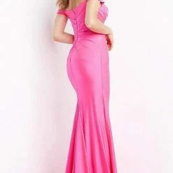 JVN By Jovani JVN07639 Long Fitted Off The Shoulder Prom Dress Evening Gown Ruched 11 JVN By Jovani JVN07639 Long Fitted Off The Shoulder Prom Dress Evening Gown Ruched