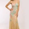 In Stock Jovani JVN 22460 Lace Mermaid Size 4 Prom Gown Pageant Dress Nude Mermaid Dresses