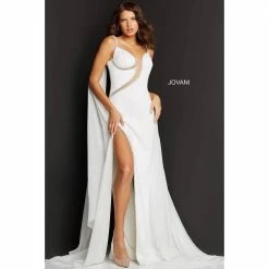 Jovani 07528 Long Fitted High Slit Cape Formal Dress Pageant Gown Sexy Illusion 9 Jovani 07528 Long Fitted High Slit Cape Formal Dress Pageant Gown Sexy Illusion