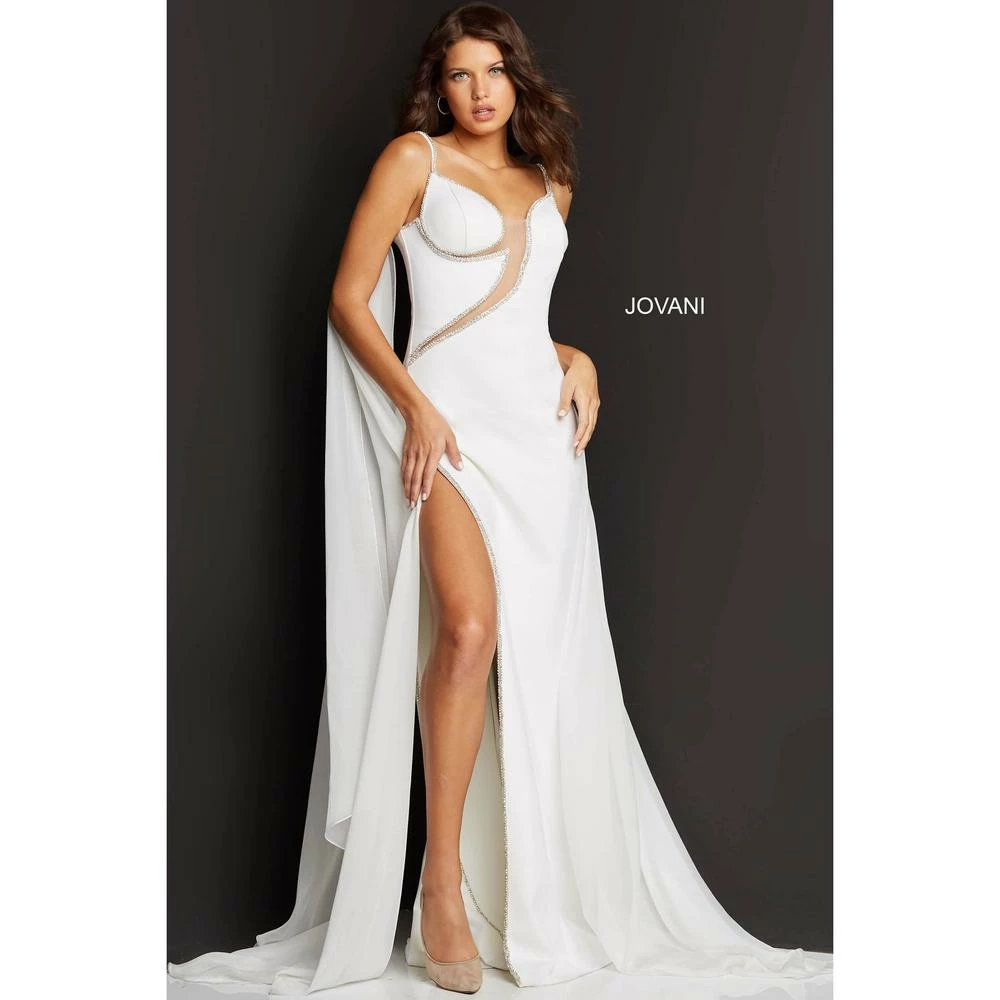 Jovani 07528 Long Fitted High Slit Cape Formal Dress Pageant Gown Sexy Illusion 5 Jovani 07528 Long Fitted High Slit Cape Formal Dress Pageant Gown Sexy Illusion