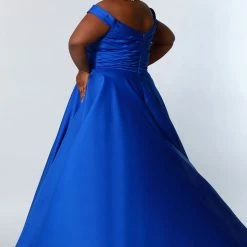 Sydney's Closet SC7321 Plus Sized Prom Dress Off The Shoulder A Line SC 7321 16 Sydney's Closet SC7321 Plus Sized Prom Dress Off The Shoulder A Line SC 7321