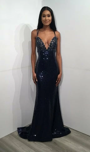 JVN By Jovani Jovani JVN05803 Long Fitted Navy Sequin Prom Dress V Neck Evening Gown Backless Dresses 7 JVN By Jovani Jovani JVN05803 Long Fitted Navy Sequin Prom Dress V Neck Evening Gown Backless Dresses