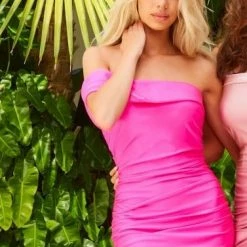 JVN By Jovani JVN07640 One Shoulder Fitted Stretch Prom Dress With Ruching And Train 15 JVN By Jovani JVN07640 One Shoulder Fitted Stretch Prom Dress With Ruching And Train