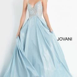 In Stock Jovani JVN2206 Black Prom Dress Embellished Ball Gown Shimmer Lace Pockets Size 10 Ballgown Dresses