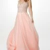 In Stock JVN31322 Yellow Size 2 Prom Dress Pageant Gown Embellished Flowy V Neckline