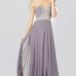 In Stock Jovani JVN33470 Black Size 0 Prom Dress Pageant Gown Long Chiffon Plunging Neckline