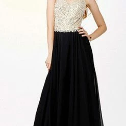 In Stock Jovani JVN33758 Size 10 Royal Long Sheer Embellished Formal Dress Prom