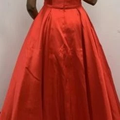 JVN By Jovani Jovani JVN4355 Long Pleated Ballgown One Shoulder Prom Dress Pockets Bow 19 JVN By Jovani Jovani JVN4355 Long Pleated Ballgown One Shoulder Prom Dress Pockets Bow