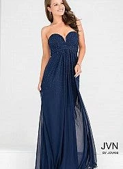 In Stock Backless Dresses Jovani JVN45683 Size 00 Red Draped Babydoll Formal Crystal Studded Formal Dress