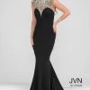 In Stock Jovani JVN 47786 Black Mermaid Crystal Prom Gown Size 00 Mermaid Dresses