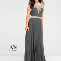 In Stock Jovani JVN 48641 Size 4 Long A Line Formal Dress Embellished Gown High Neck Long Sleeve Dresses 7 In Stock Jovani JVN 48641 Size 4 Long A Line Formal Dress Embellished Gown High Neck Long Sleeve Dresses