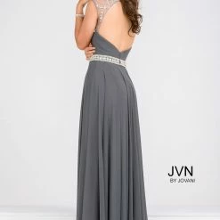 In Stock Jovani JVN 48641 Size 4 Long A Line Formal Dress Embellished Gown High Neck Long Sleeve Dresses 9 In Stock Jovani JVN 48641 Size 4 Long A Line Formal Dress Embellished Gown High Neck Long Sleeve Dresses