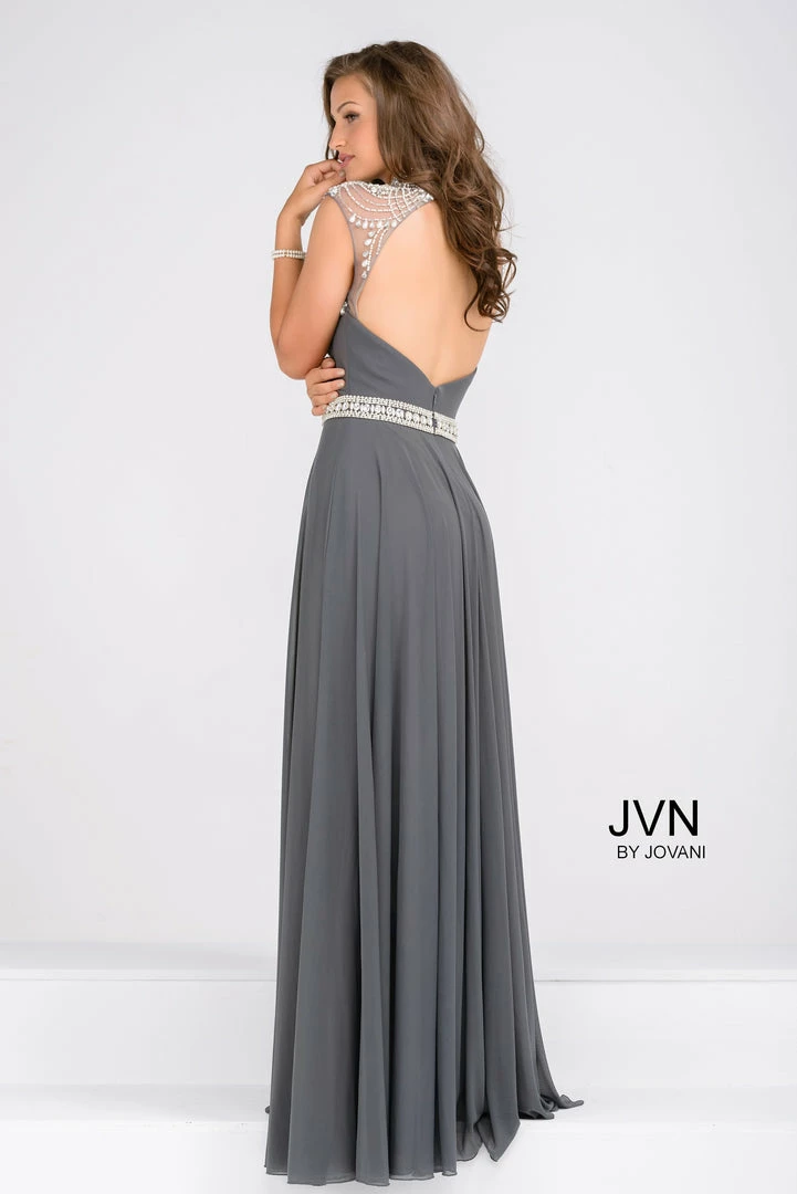 In Stock Jovani JVN 48641 Size 4 Long A Line Formal Dress Embellished Gown High Neck Long Sleeve Dresses 6 In Stock Jovani JVN 48641 Size 4 Long A Line Formal Dress Embellished Gown High Neck Long Sleeve Dresses