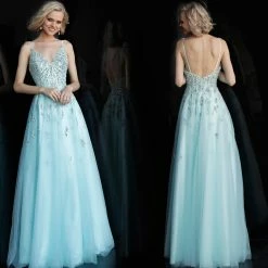 Discontinued Ballgown Dresses Jovani JVN62576 Light Blue Beaded Bodice Prom Dress Ball Gown 9 Discontinued Ballgown Dresses Jovani JVN62576 Light Blue Beaded Bodice Prom Dress Ball Gown