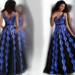 Discontinued Jovani JVN 64158 Sequin Embellished A Line Prom Dress V Neck Ballgown Ballgown Dresses 7 Discontinued Jovani JVN 64158 Sequin Embellished A Line Prom Dress V Neck Ballgown Ballgown Dresses