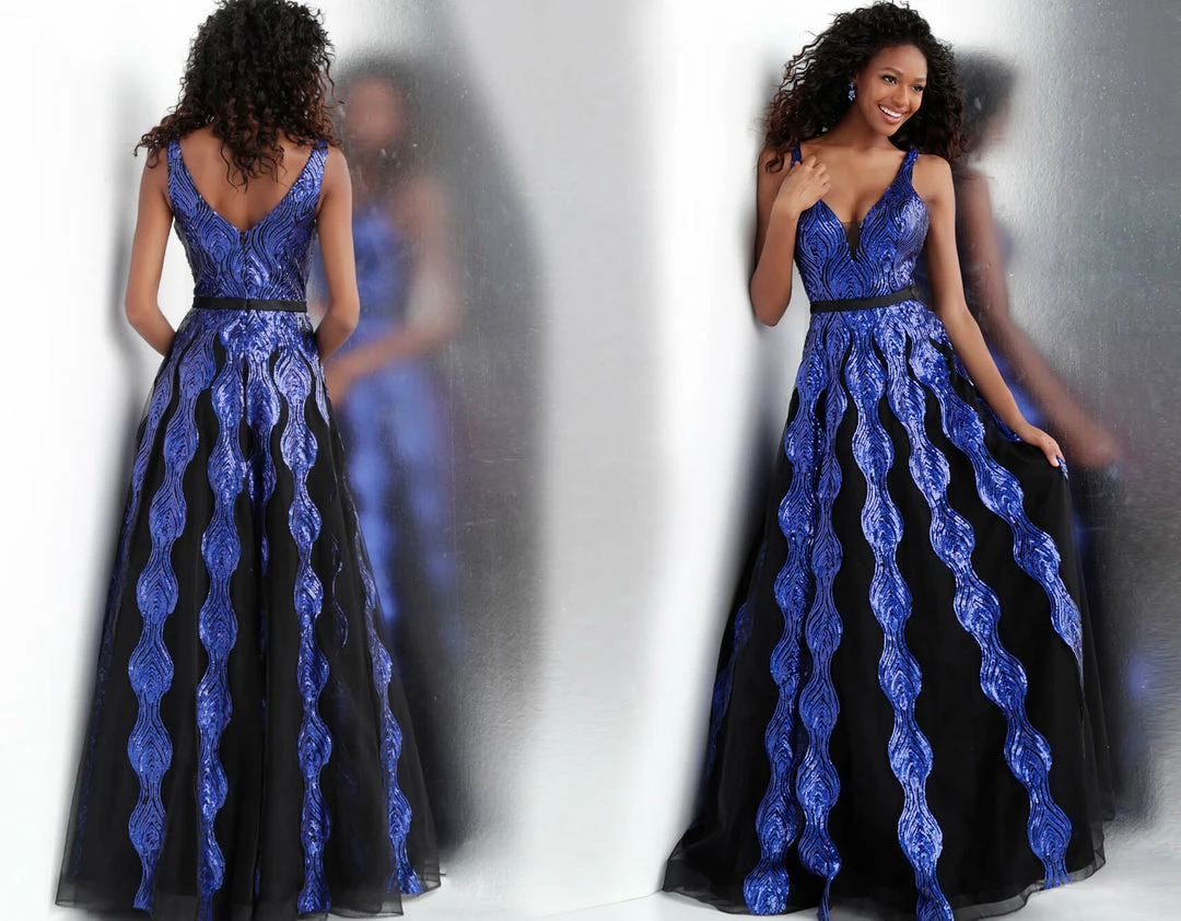Discontinued Jovani JVN 64158 Sequin Embellished A Line Prom Dress V Neck Ballgown Ballgown Dresses 5 Discontinued Jovani JVN 64158 Sequin Embellished A Line Prom Dress V Neck Ballgown Ballgown Dresses