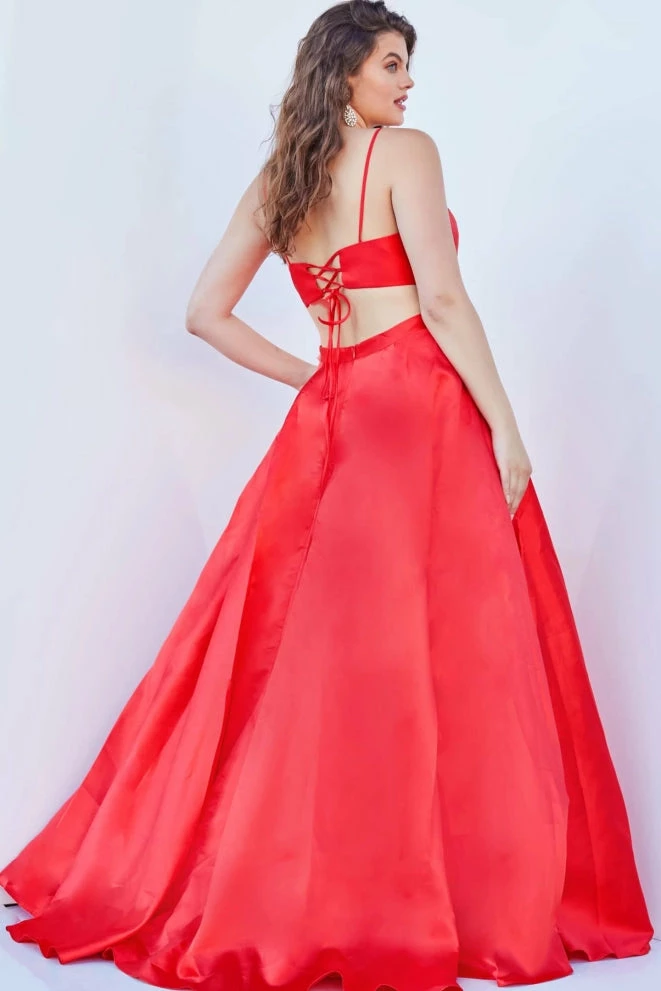 JVN By Jovani Jovani JVN66673 Lace Up Open Back Prom Dress Ball Gown A Line Evening Gown Ballgown Dresses 6 JVN By Jovani Jovani JVN66673 Lace Up Open Back Prom Dress Ball Gown A Line Evening Gown Ballgown Dresses