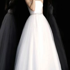 Discontinued Jovani JVN66687 Strapless Embellished Belt Prom Dress Ball Gown Wedding Dress