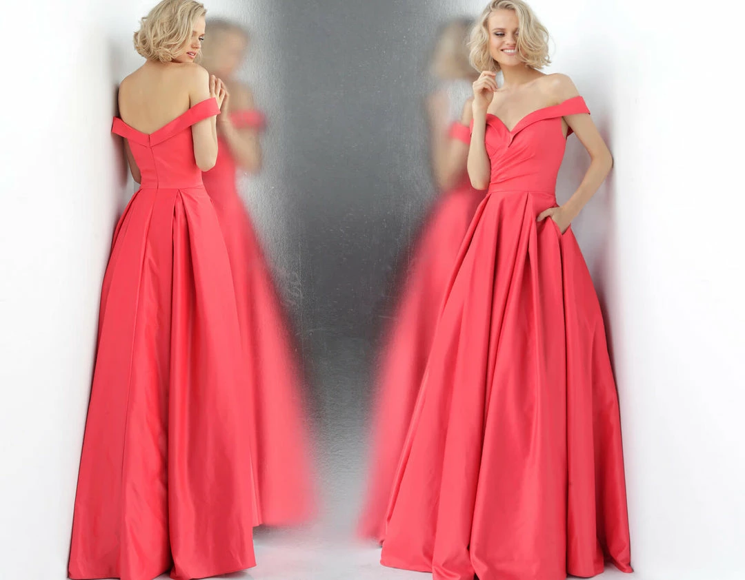 Discontinued JVN By Jovani 66894 Off The Shoulder Prom Dress Ball Gown 6 Discontinued JVN By Jovani 66894 Off The Shoulder Prom Dress Ball Gown