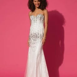 In Stock Jovani JVN92842 Size O Long Fitted Lace Prom Dress Pageant Gown Corset Red